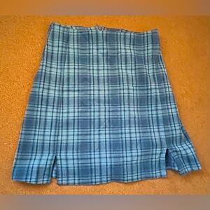Brandy Melville John Galt Blue Plaid Women's Skirt